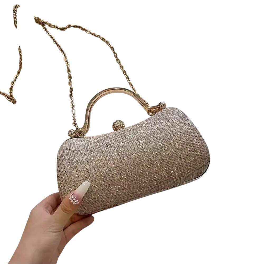 Sparkly Evening Clutch Party Handbag with Chain Strap‎ Bridal Wedding Purse